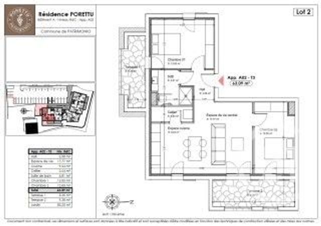 Appartement T3 à vendre - 3 pièces - 62.86 m2 - PATRIMONIO - 202 - CORSE - Century 21 Dary Immobilier