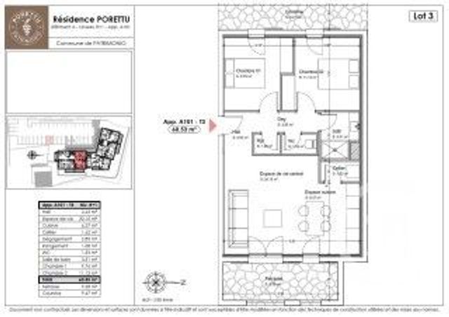 Appartement T3 à vendre - 3 pièces - 60.53 m2 - PATRIMONIO - 202 - CORSE - Century 21 Dary Immobilier