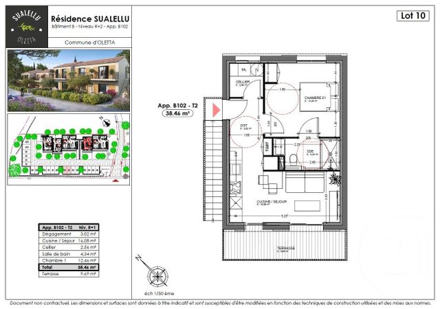 Appartement T2 à vendre - 2 pièces - 38.46 m2 - OLETTA - 202 - CORSE - Century 21 Dary Immobilier
