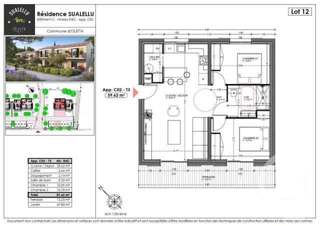 Appartement T3 à vendre - 3 pièces - 59.62 m2 - OLETTA - 202 - CORSE - Century 21 Dary Immobilier